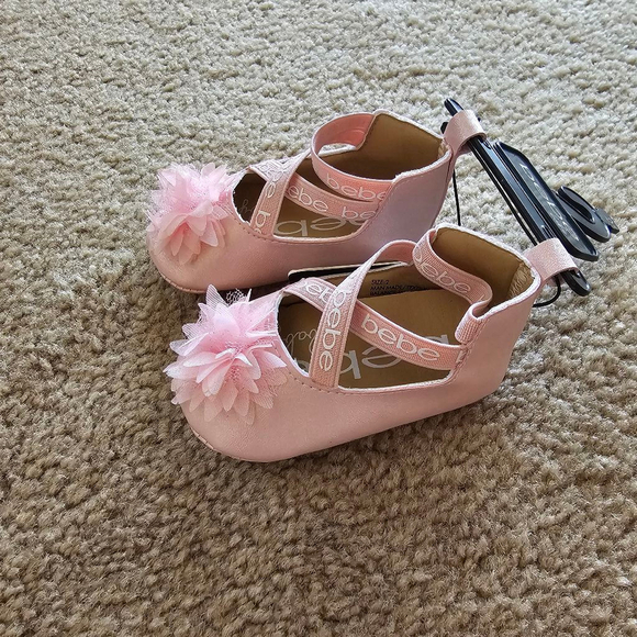 bebe baby Girl Shoes Pink size 2 (3-6M) - Picture 1 of 7